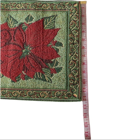 Set of 4 Christmas Poinsettias 20x12 Placemats - Picture 4 of 4